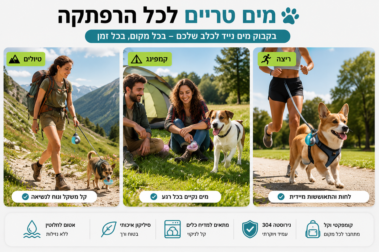 בקבוק מים נייד לכלב🐶
